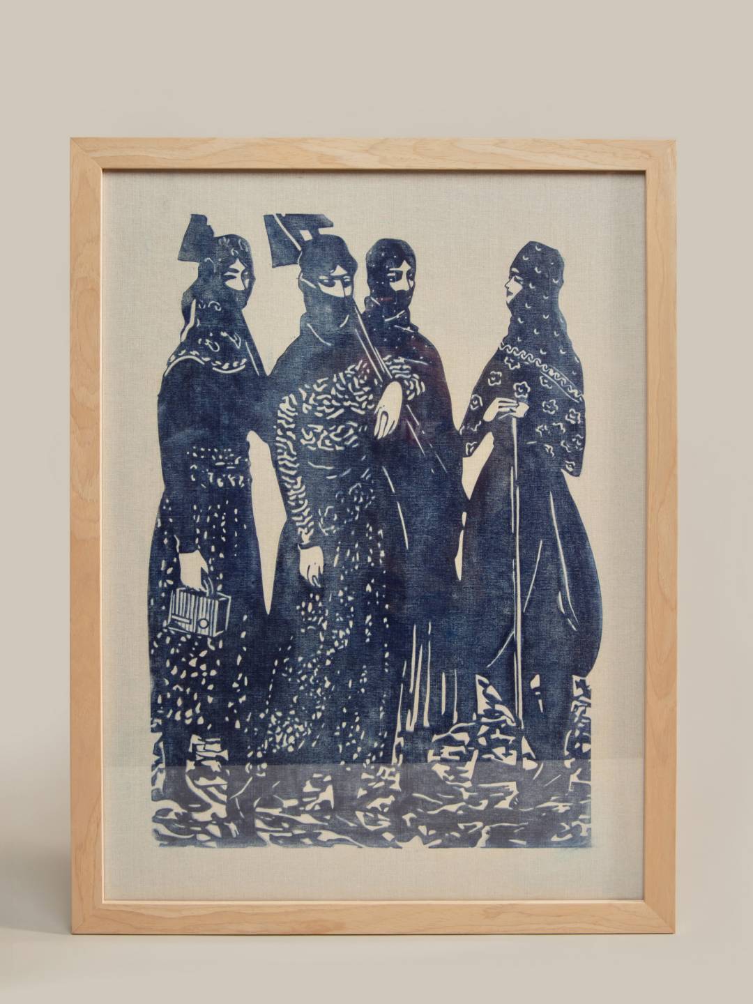 Maral Rahmanzadeh Linocut Hand Print "Our Girls Series" V1