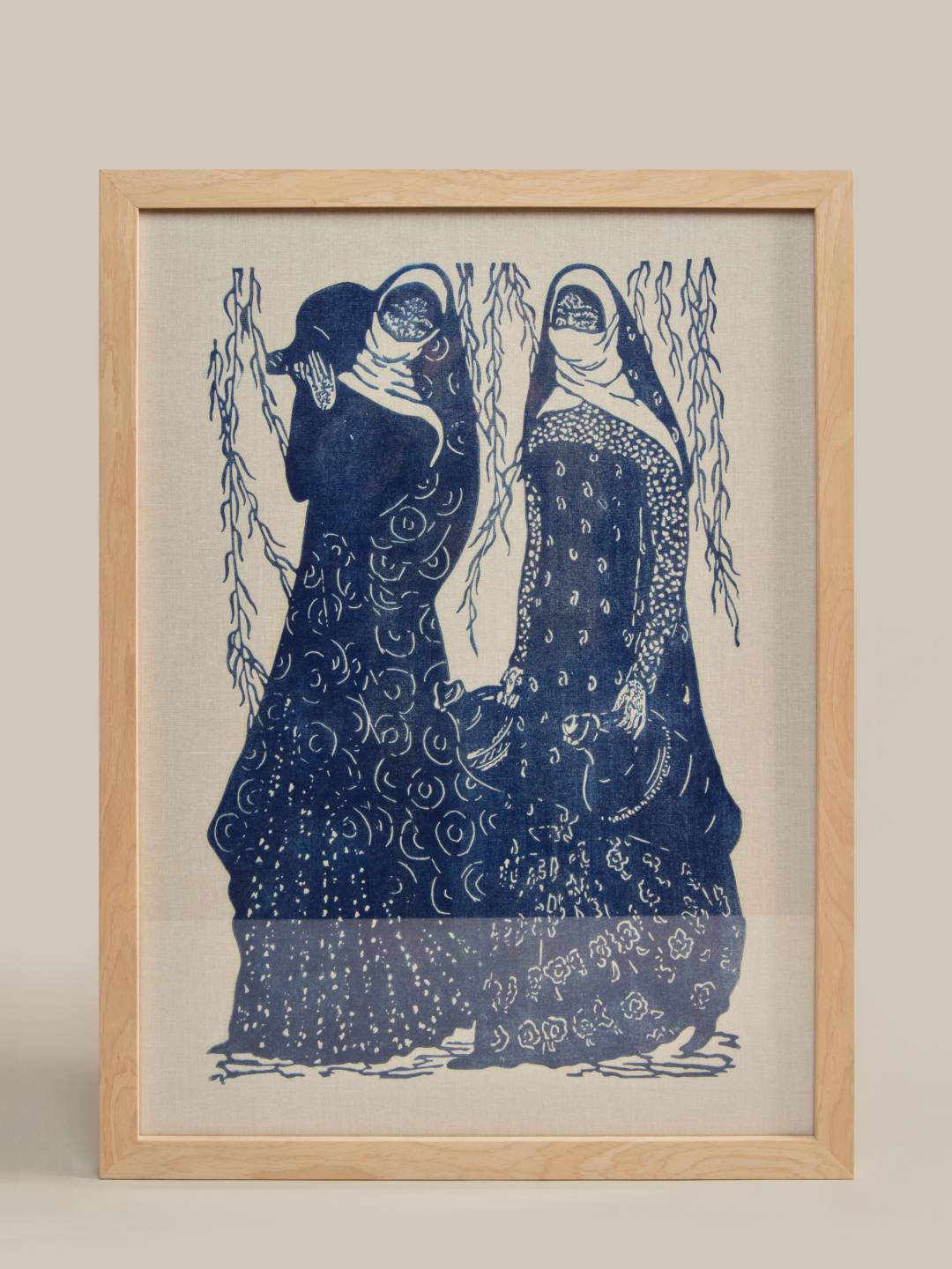 Maral Rahmanzadeh Linocut Hand Print "Our Girls Series" V2
