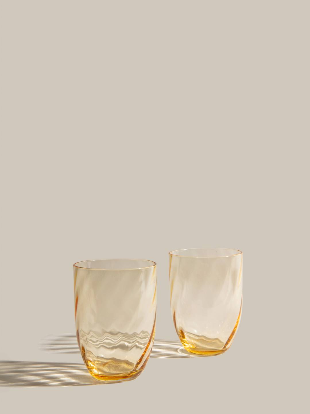 Bohemian Crystal Underlay Amber Tumblers
