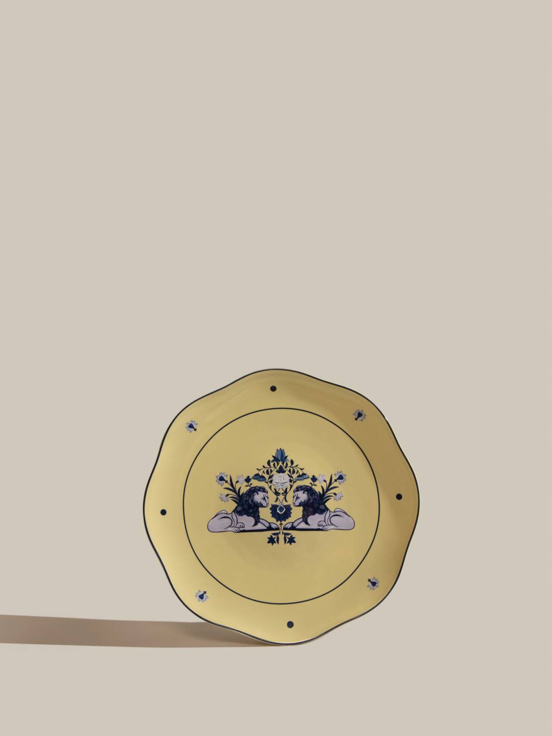 Sheki Khan Lions mini flat plate golden pistachio