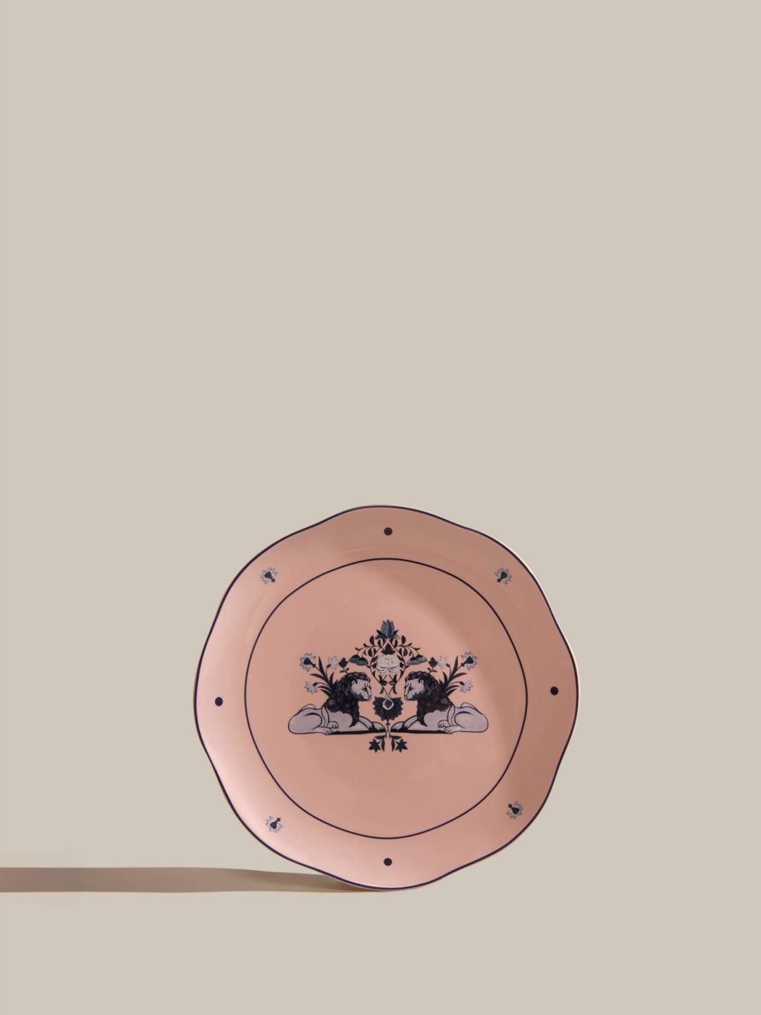 Sheki Khan Lions mini flat plate blush rose