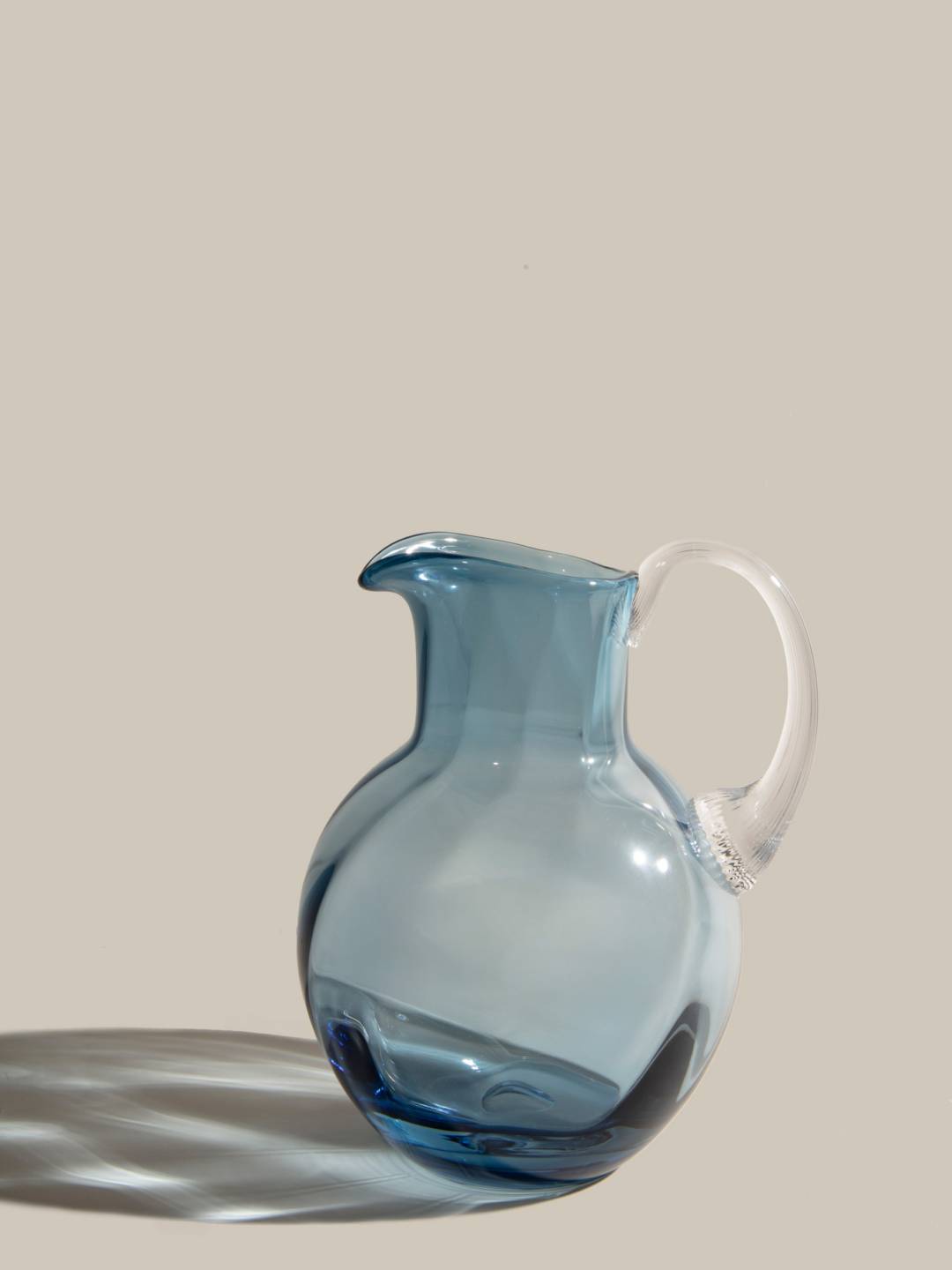 Bohemian Crystal Blue Smoke Jug 2L