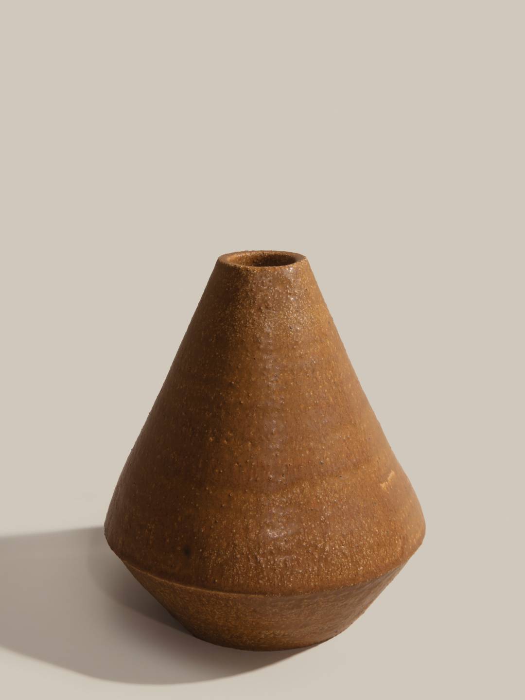 Sandy Ceramic Vase S.19 Cone Form