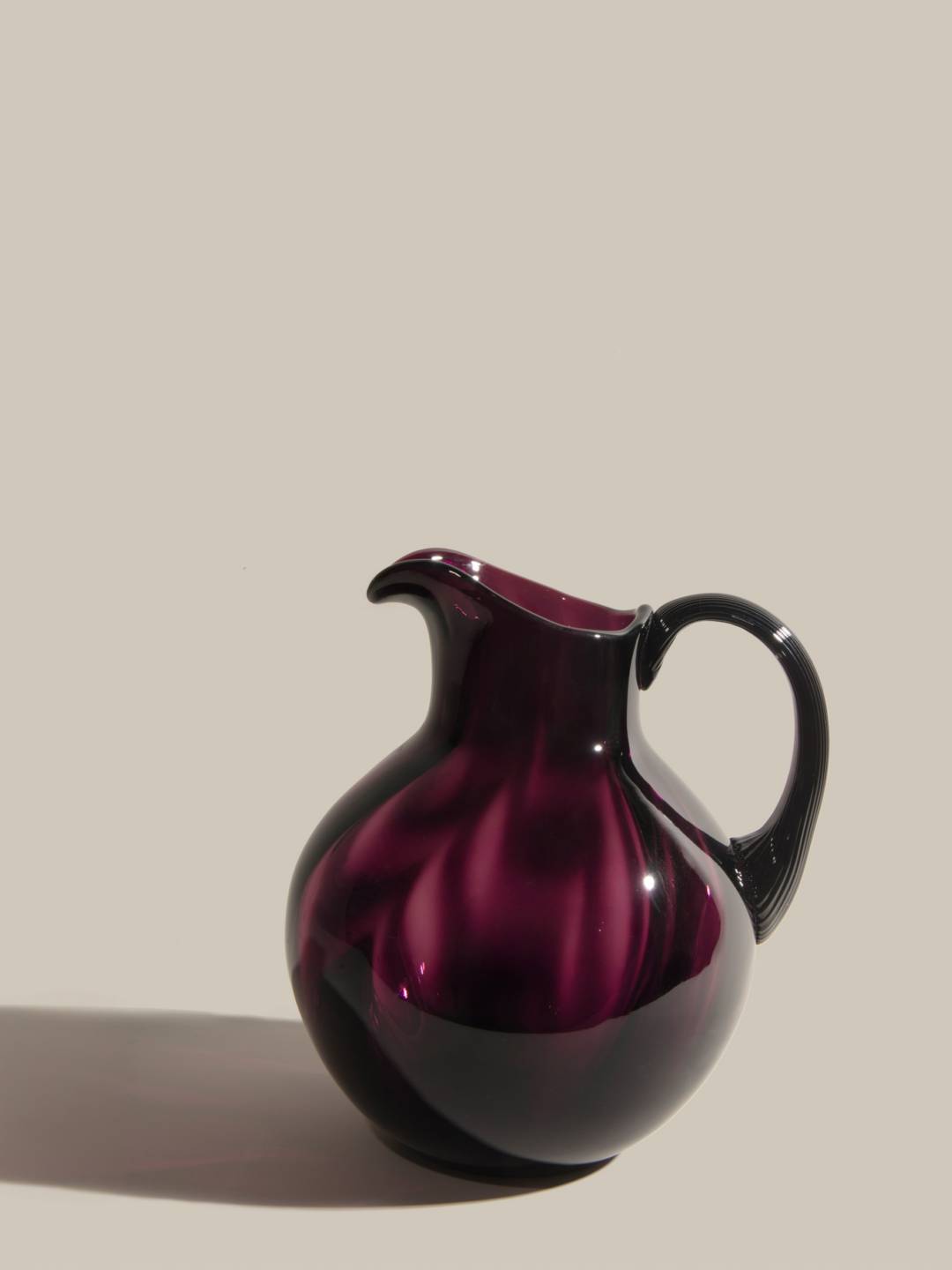 Bohemian Crystal Burgundy Jug 2L