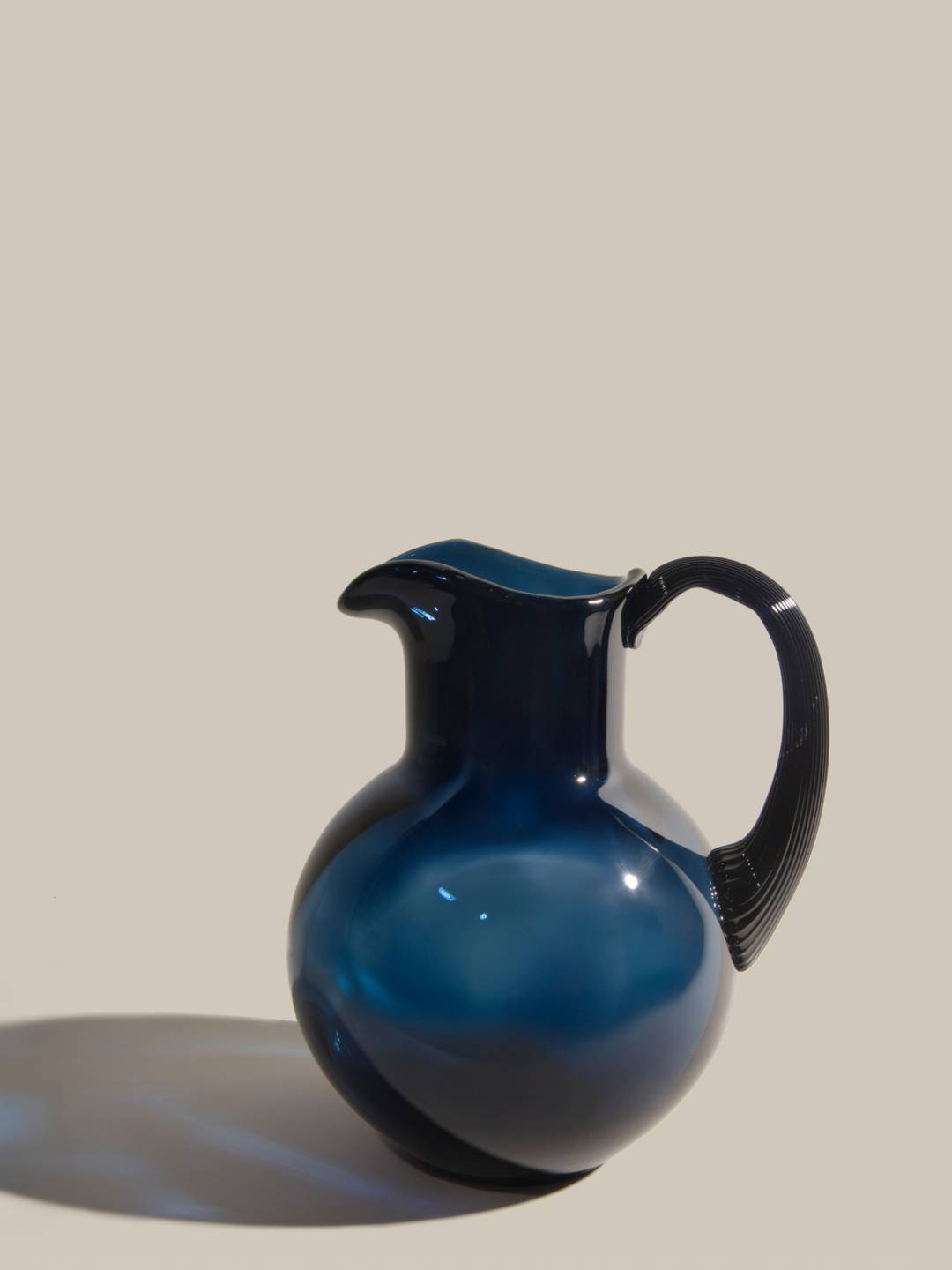 Bohemian Crystal Royal Blue Jug 2L