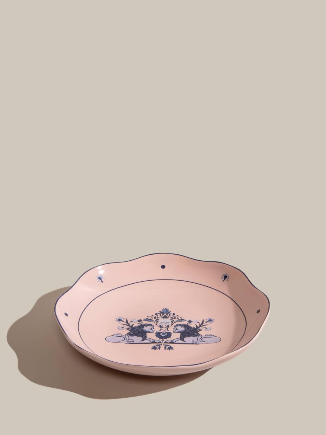 Sheki Khan Lions deep plate blush rose