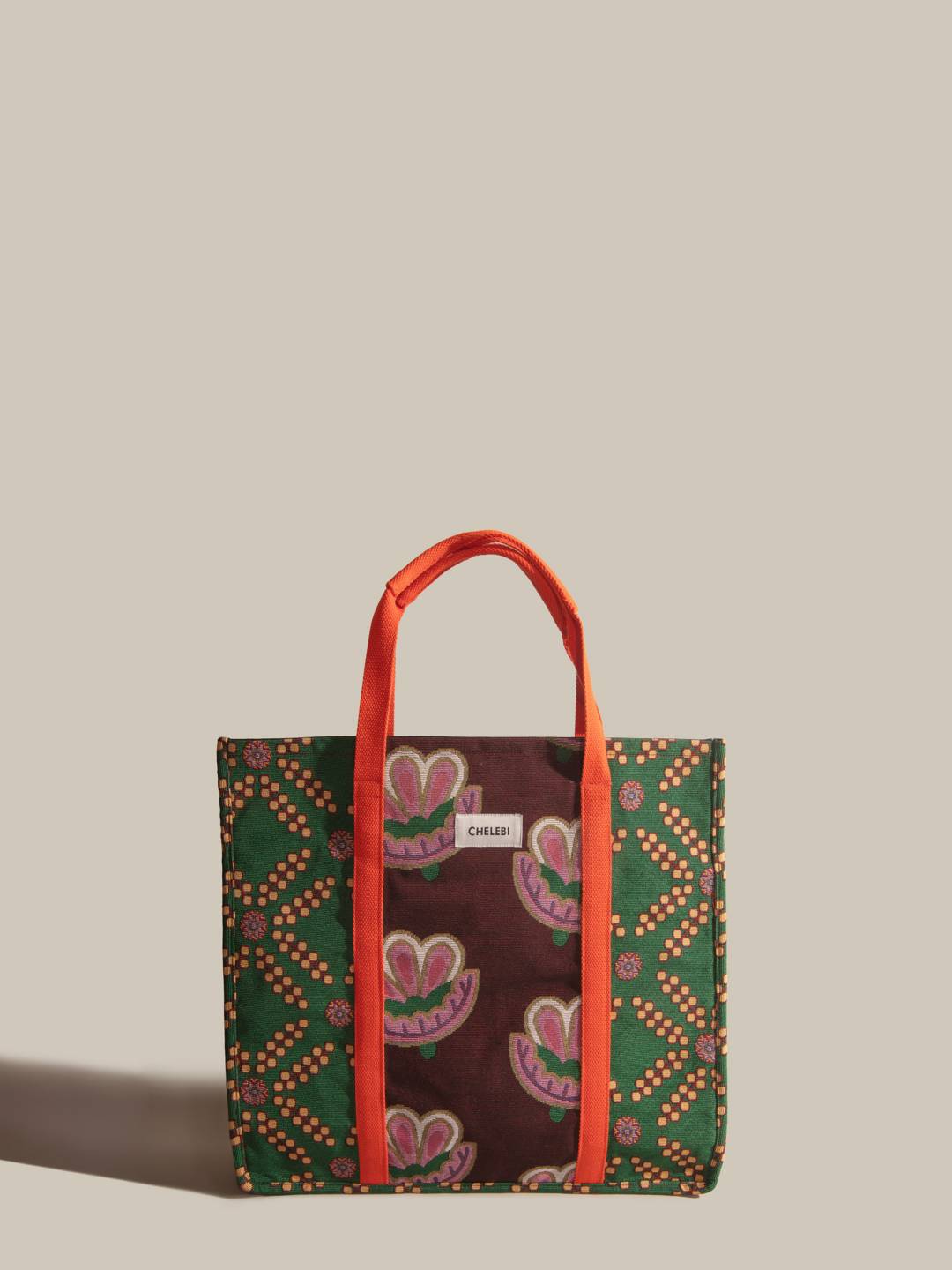 CHELEBI Shopper Bag  Geometric Carpet Pattern