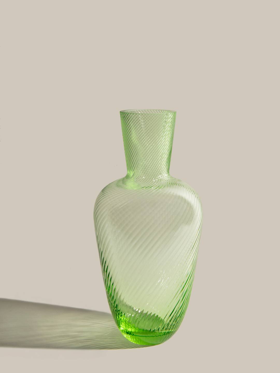 Bohemian Crystal Light Green Carafe