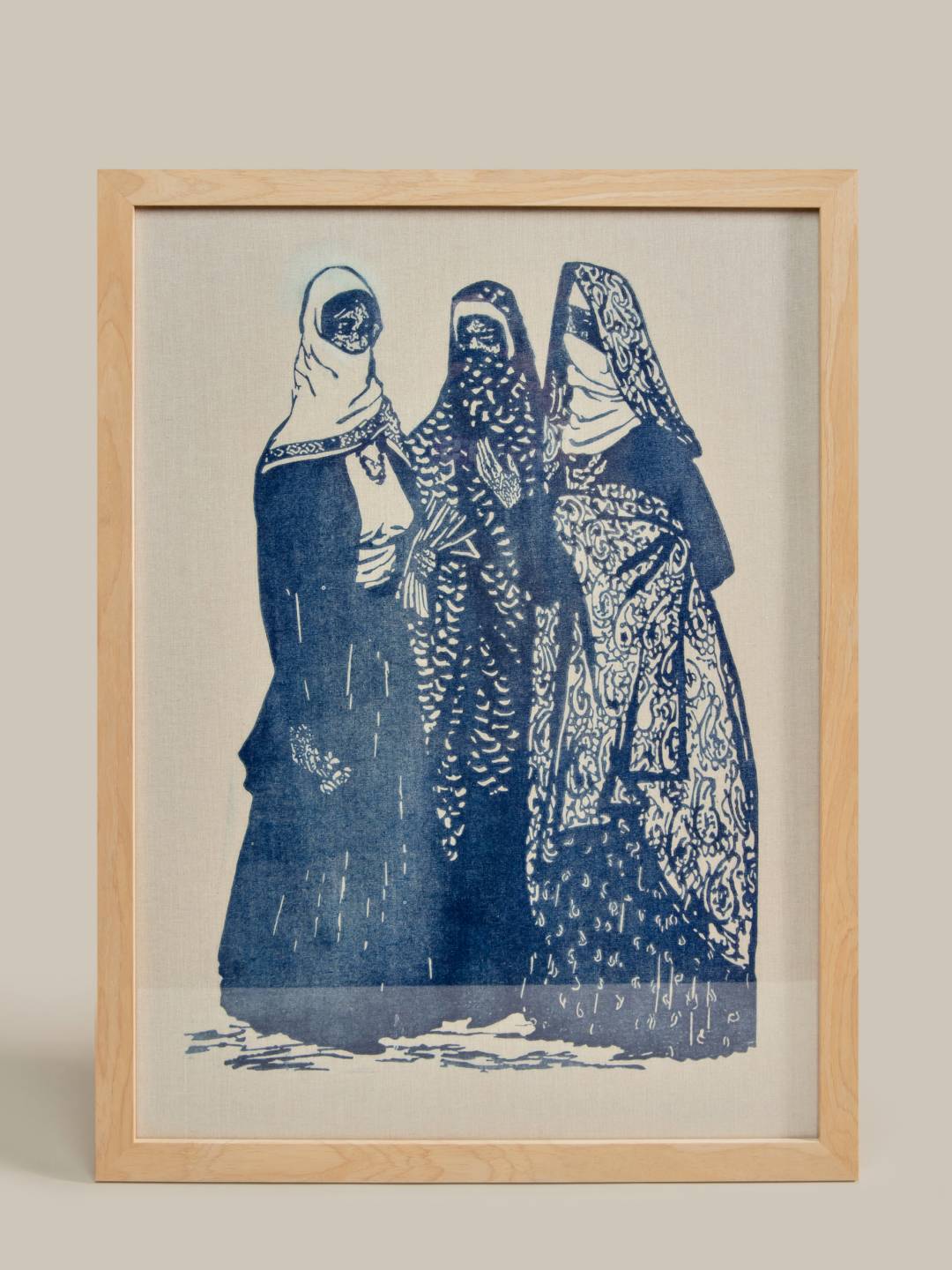Maral Rahmanzadeh Linocut Hand Print "Our Girls Series" V3