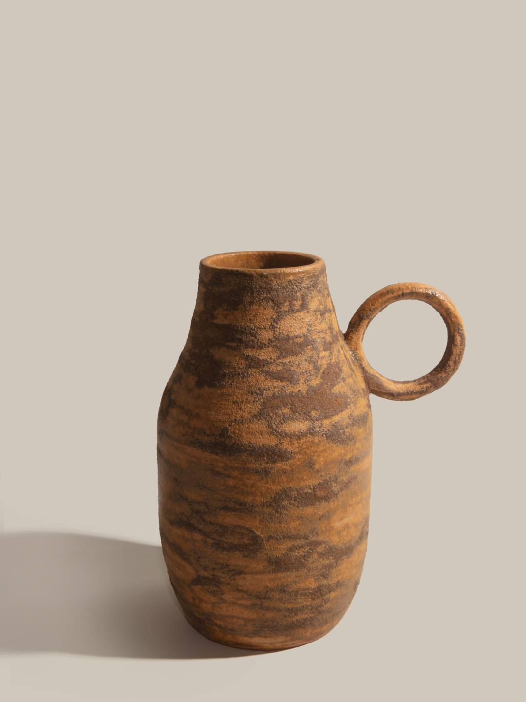 Sandy Ceramic Vase S.11 Handle Form