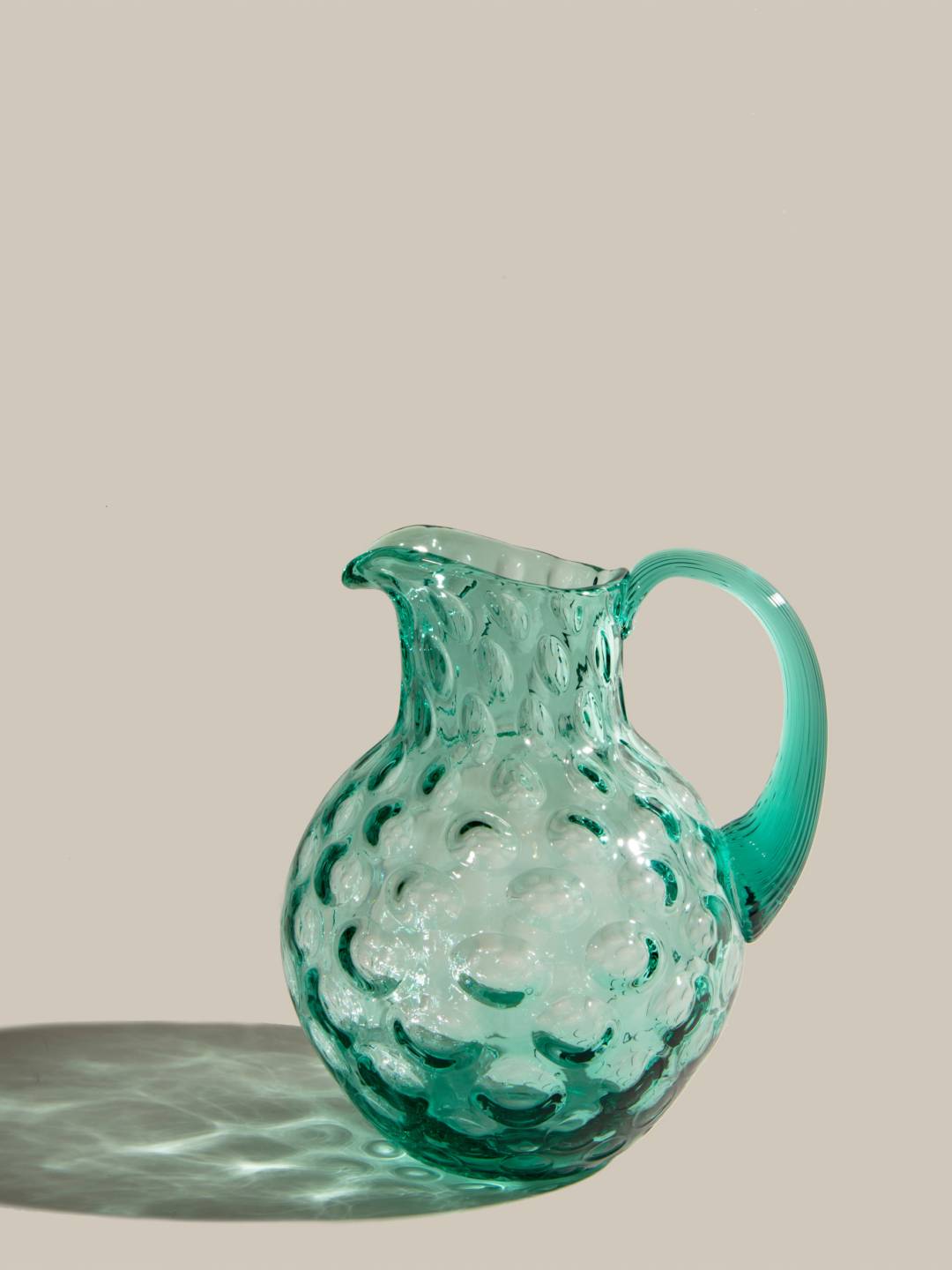 Bohemian Crystal Beryl Kugel Jug 2L