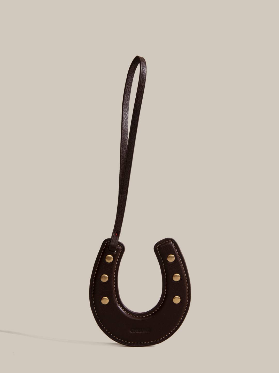 Horseshoe Leather Bag Charm Edition I