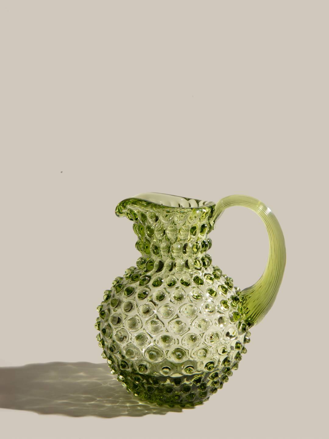 Bohemiya Kristalı Zeytun Rəngli Qrafin 1L